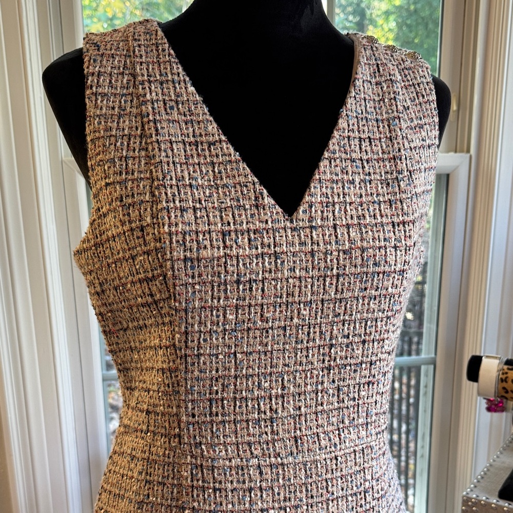 White House Black Market Tweed Sleeveless Dress